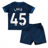 Chelsea Romeo Lavia #45 Replika babykläder Bortaställ Barn 2023-24 Kortärmad (+ korta byxor)